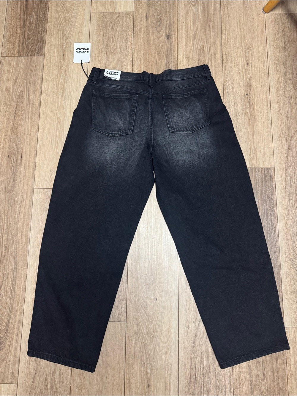 KBB by Kahlana NWT 14 Black denim mid-Rise BARREL Jeans - Picture 6 of 8